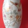 Crackle Glaze Vase   Humming Bird Sucking Nectar  11inches Image 9