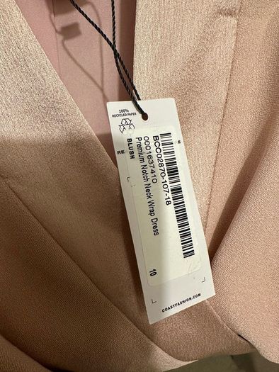 Coast Premium Wrap Dress (Blush Pink, New with Tags)