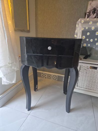 Black Glass Bedside Locker + Matching Upcycling Project FREE