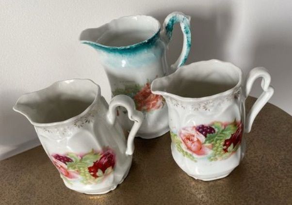 Antique China Toby jug Cheese Closch Cottage Biscuit Barrel Jugs