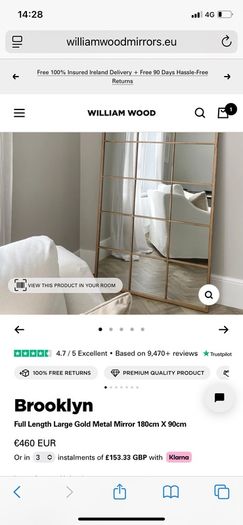 Mirror 180 x 90