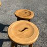 Set of 5 Solid Oak Rustic Parlour Stools Image 2