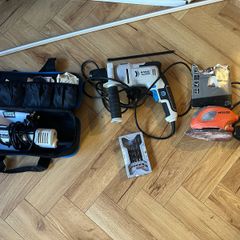 DIY kit; Sander, Multitool and Drill with bits
