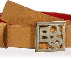 HUGO BOSS Ladies Leather Belt, 50480662 Medium Beige261, 70 / S