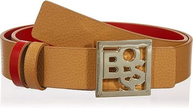 HUGO BOSS Ladies Leather Belt, 50480662 Medium Beige261, 70 / S