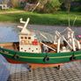 Handmade trawler boat, collectible,  D18 Image 9