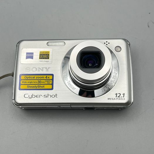 Sony DSC-W210 12.1MP Digital Camera Silver - Full Kit