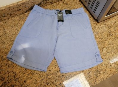 Women's Shorts NWT SIZE 12 Pale Blue Linen MIX