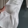 BERSHKA white satin style crop tie top with bell sleeve - Sz XS (Fit 6-8UK) - Rrp 29.99 Image 5
