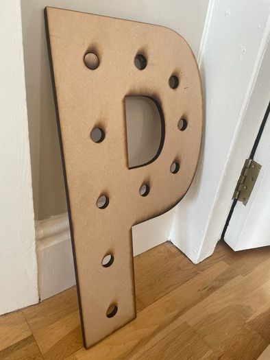 Wooden letter P
