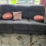 3+2 Seater Sofa Set with Electric Recliners, Dark Grey Fabric Image 4