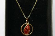 Vintage Sterling Silver 925 Gold Plated Chain with Pendant , length 20" - 2,8g