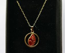 Vintage Sterling Silver 925 Gold Plated Chain with Pendant , length 20" - 2,8g