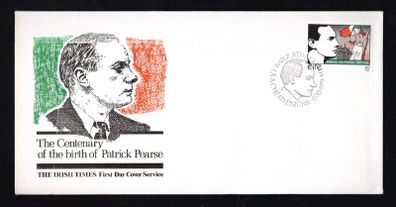 1979 Ireland Birth Centenary of Padraig Pearse Commemorative Stamp Illustrated The Irish Times First Day Cover (FDC)