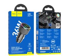 Hoco NZ14 Guerrero 36W Dual USB Port Car Charger Black