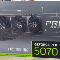 Asus PRIME RTX5070 OC, PCIe5, 12GB DDR7Graphics Chipset: Nvidia RTX 5070 Memory Size: 12 GB Memory Type DDR7