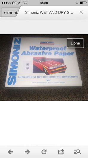Simoniz sand paper