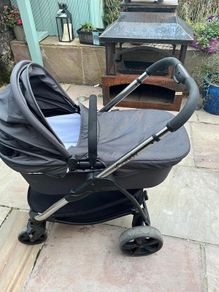 Icandy Orange pushchair with bassinet