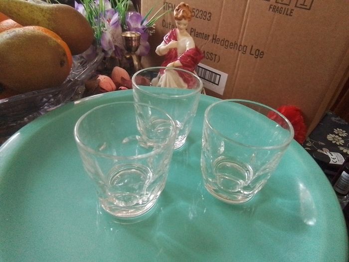 Three French Shot Glasses