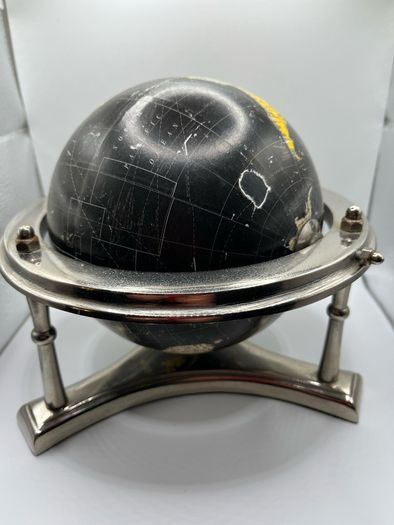Vintage World Globe in chrome stand