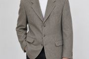 Vintage Magee Tailored Wool Blend Tweed Blazer