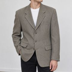 Vintage Magee Tailored Wool Blend Tweed Blazer