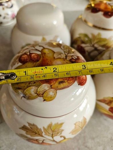 Set of stunning vintage lidded jars