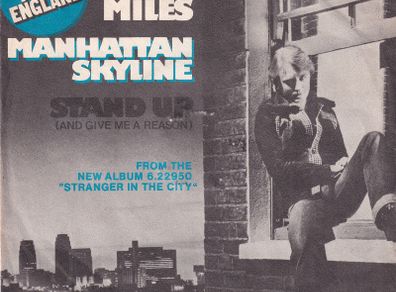 John Miles Manhattan Skyline German Pressing 1977 Decca Records 45rpm