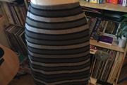 Stripe Fitted Skirt