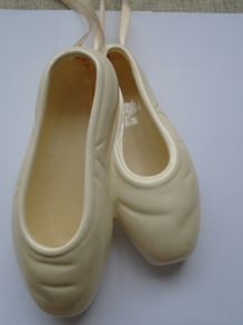 Large ballet shoe ornament, Ceramic ballet shoes, Point shoe ornament,Home decor