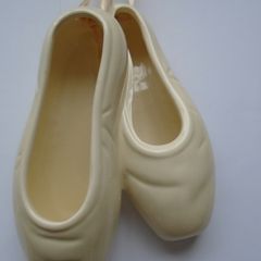 Large ballet shoe ornament, Ceramic ballet shoes, Point shoe ornament,Home decor