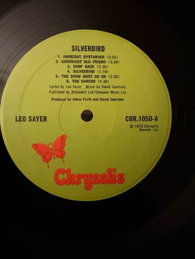 Leo Sayer Silverbird LP 1973 UK Original CHR 1050 Fold-Out Sleeve