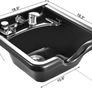 Hair Backwash Basin Shampoo Bowl Sink Black ABS Plastic Salon and Spa For  Beauty Salon Equipment Image 2