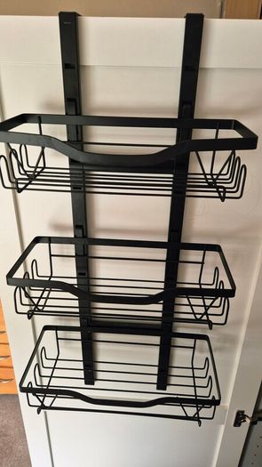 3 tier black over door Shower Caddy Organiser
