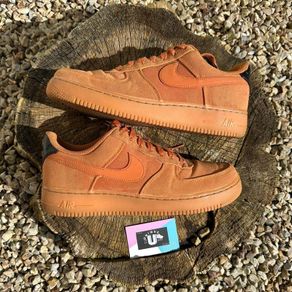 Premium Nike Air Force 1 Low Orange Denim Suede Gum