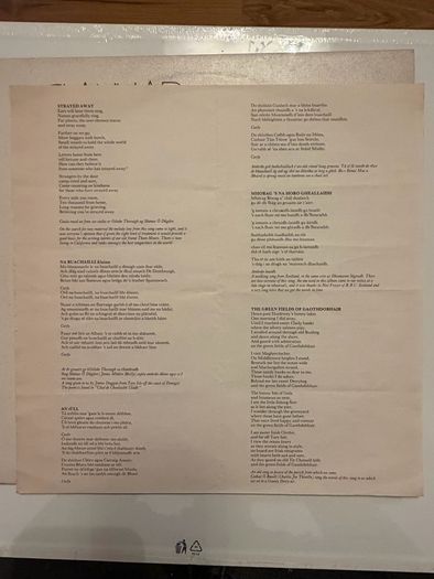 Clannad - Fuaim. Tara Records. 1982. Vinyl Album. with Lyric Inner.