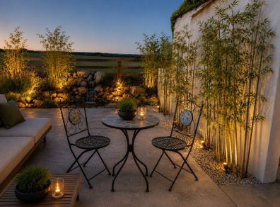 Garden patio set table and 2 chairs