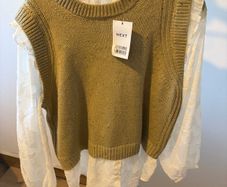 NEW Next Knit Vest Textured Blouse Size UK 18