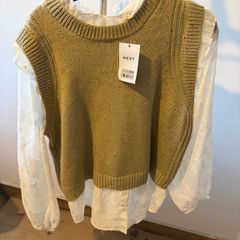 NEW Next Knit Vest Textured Blouse Size UK 18
