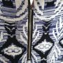 Karen Millen Black Blue Jacquard Fit Flare Knit Dress Image 9