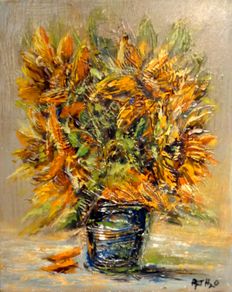 ArtH2O - Vibrant Sunflowers Bouquet 30x40cm