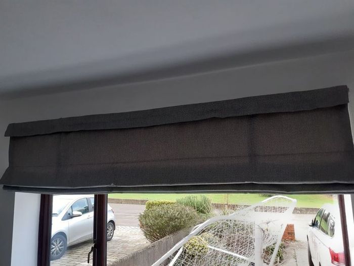 Price drop!! 3 large grey roman blinds