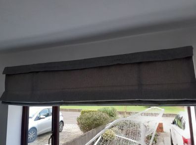Price drop!! 3 large grey roman blinds