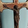 Antique French Altar Crucifix with Memento Mori Skull and Crossbones Image 7
