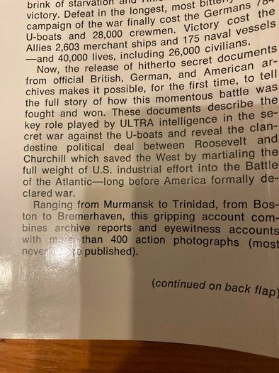 War book: 'The battle of the Atlantic'