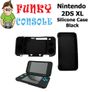 Silicone Rubber Gel Console Protective Skin Soft Case Cover Nintendo New 2DS XL Black Image 4