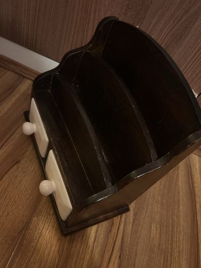 Vintage Old Wooden Letter / Magazine Holder,
