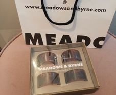 Meadows and Byrne tortoise shell look napkins rings