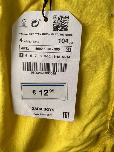 Bnwt Zara Shorts Age 4