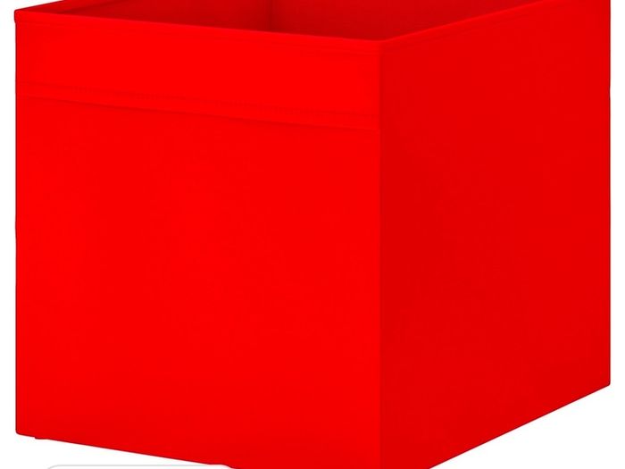 IKEA red foldable fabric storage box